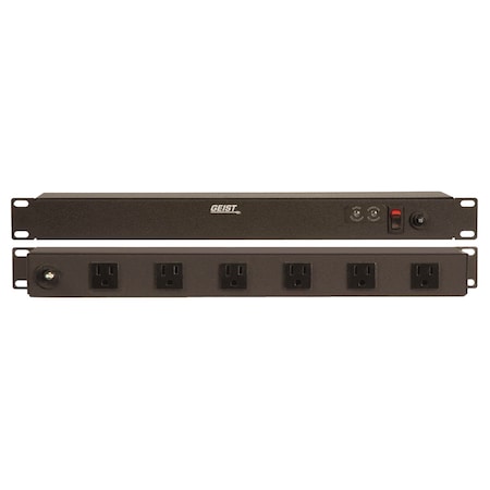 Geist RACK POWER STRIP, 30A, INDIVIDUAL TRANSFORMER, SPACED OUTLETS SPT064-10